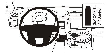 Brodit ProClip 854985 voor Kia Sorento 2013-2014 - productfoto zwarte ABS montagebasis