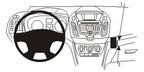 Brodit ProClip 854991 voor Ford Transit Connect 2014-2018 en Ford Tourneo Connect 2014-2018 - productfoto zwarte ABS montagebasis
