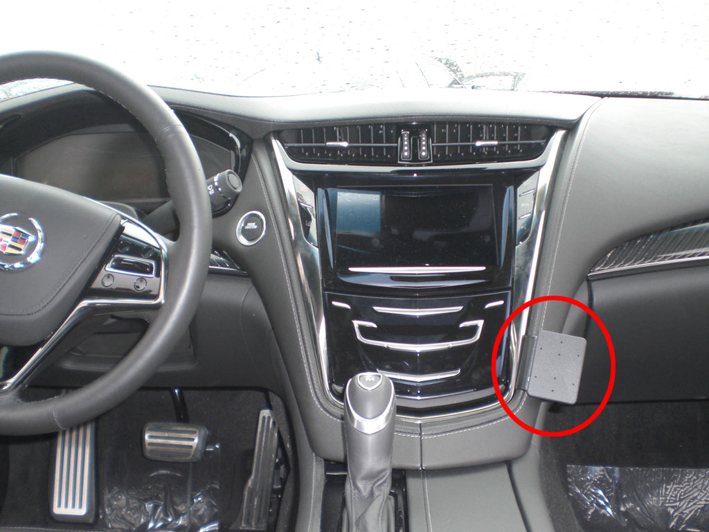 Brodit ProClip 855018 voor Cadillac ELR 2015-2017, Cadillac CTS Coupe 2014-2022 en Cadillac CTS 2014-2019 - productfoto zwarte ABS montagebasis