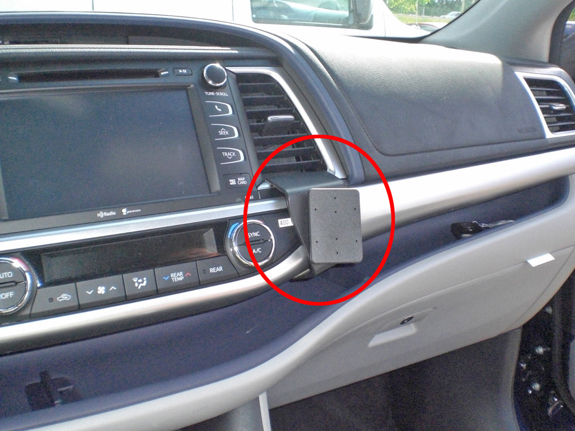 Brodit ProClip 855022 voor Toyota Highlander 2014-2019 - productfoto zwarte ABS montagebasis