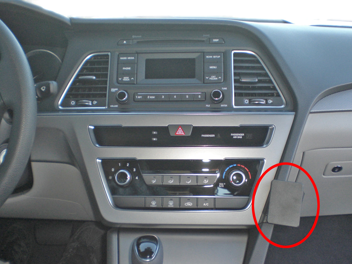 Brodit ProClip 855055 voor Hyundai Sonata 2015-2020 - productfoto zwarte ABS montagebasis
