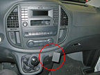 Brodit ProClip 855063 voor Mercedes Benz Vito 2015-2023 - productfoto zwarte ABS montagebasis
