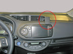 Brodit ProClip 855082 voor Toyota Yaris 2015-2020 - productfoto zwarte ABS montagebasis