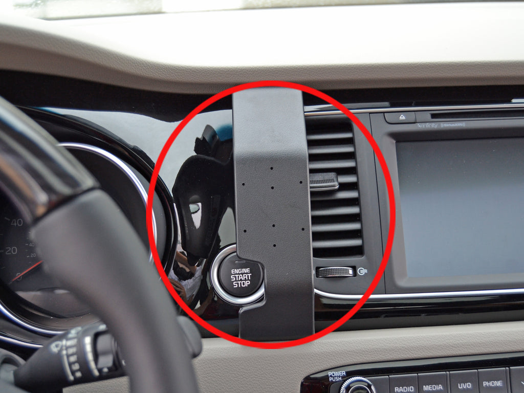 Brodit ProClip 855123 voor Kia Sedona 2015-2021 en Kia Carnival 2015-2021 - productfoto zwarte ABS montagebasis