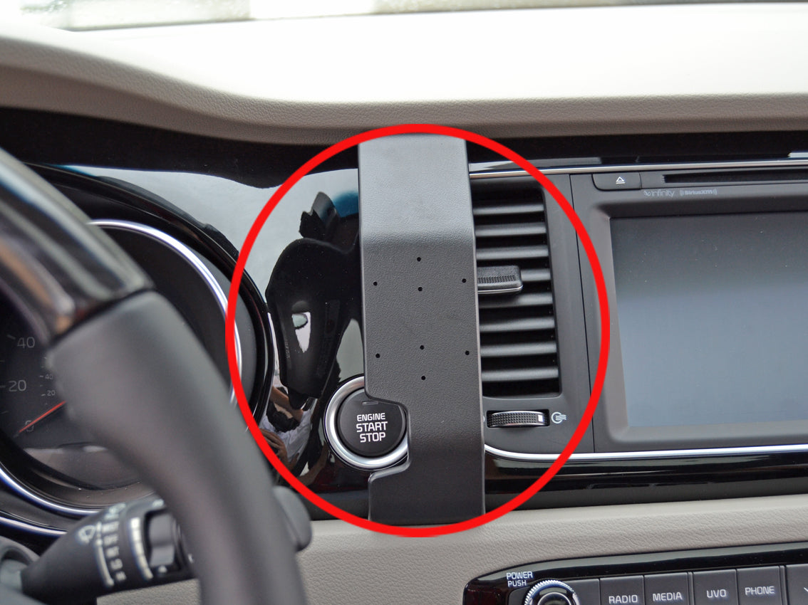 Brodit ProClip 855123 voor Kia Sedona 2015-2021 en Kia Carnival 2015-2021 - productfoto zwarte ABS montagebasis