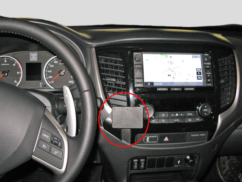 Brodit ProClip 855148 voor Fiat Fullback 2016-2021 en Mitsubishi L200 2016-2019 - productfoto zwarte ABS montagebasis