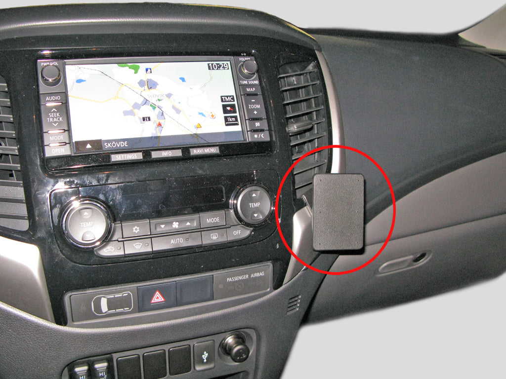Brodit ProClip 855149 voor Fiat Fullback 2016-2021 en Mitsubishi L200 2016-2019 - productfoto zwarte ABS montagebasis