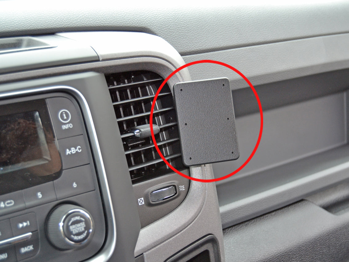 Brodit ProClip 855159 voor Dodge Ram Pick Up 4500/5500 2013-2018, Dodge Ram Pick Up 2500/3500 2013-2018 e.a. - productfoto zwarte ABS montagebasis
