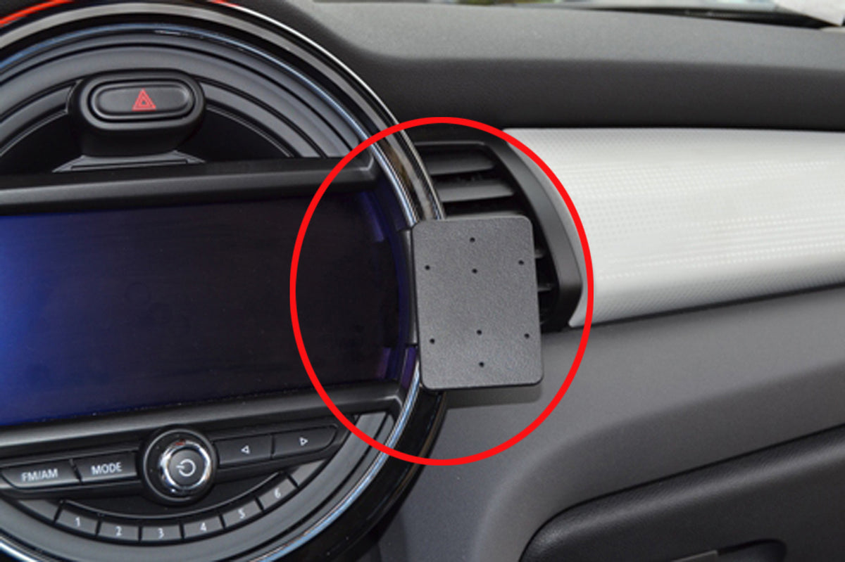 Brodit ProClip 855168 voor Mini One 2016-2018, Mini Cooper Hardtop 2016-2021 en Mini Cooper 2016-2021 - productfoto zwarte ABS montagebasis