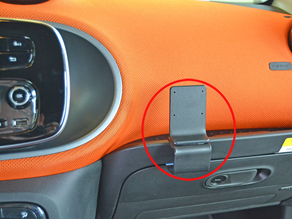 Brodit ProClip 855171 voor Smart ForTwo 2015-2024 - productfoto zwarte ABS montagebasis