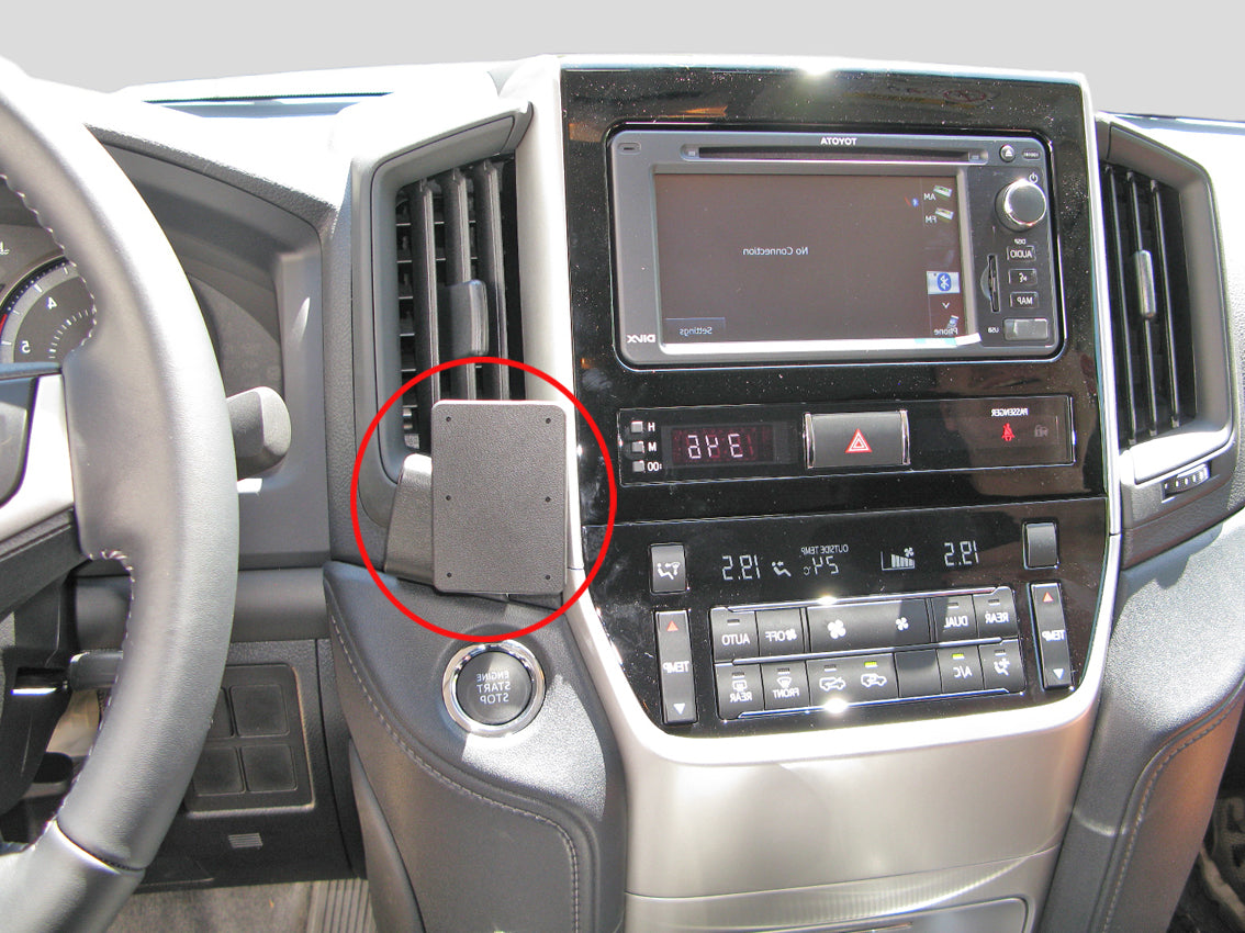 Brodit ProClip 855177 voor Toyota LandCruiser 200 2016-2021 - productfoto zwarte ABS montagebasis
