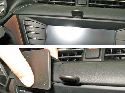 Brodit ProClip 855239 voor Toyota Avensis 2016-2019 - montagepositie op dashboard