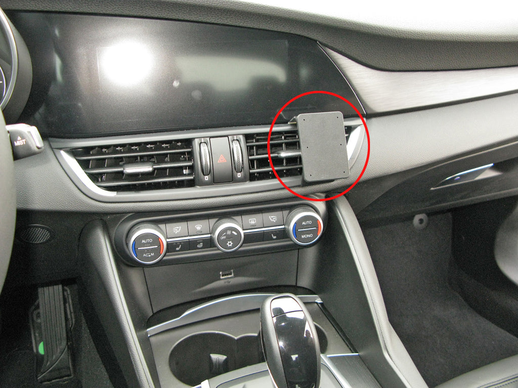 Brodit ProClip 855253 voor Alfa Romeo Giulia 2017-2025 - productfoto zwarte ABS montagebasis
