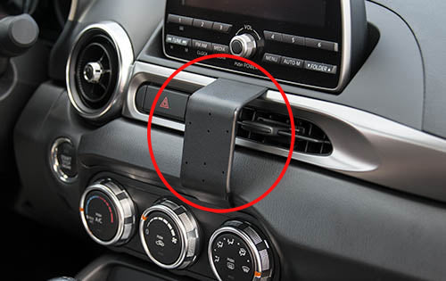 Brodit ProClip 855268 voor Fiat 124 Spider 2017-2022 - productfoto zwarte ABS montagebasis