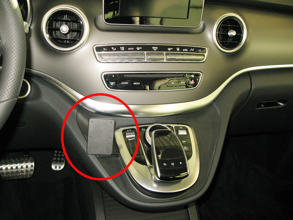 Brodit ProClip 855278 voor Mercedes Benz V-Class 2016-2024 - productfoto zwarte ABS montagebasis
