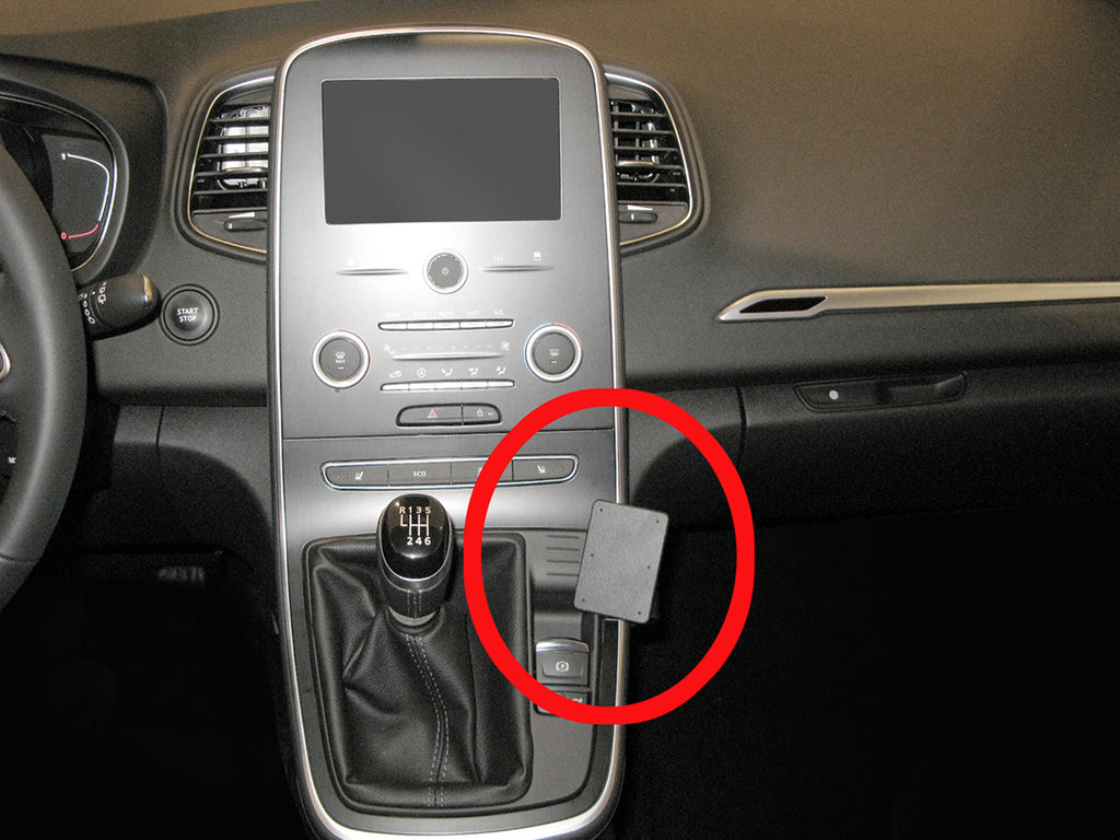 Brodit ProClip 855290 voor Renault Scénic 2017-2022 en Renault Grand Scénic 2017-2022 - productfoto zwarte ABS montagebasis