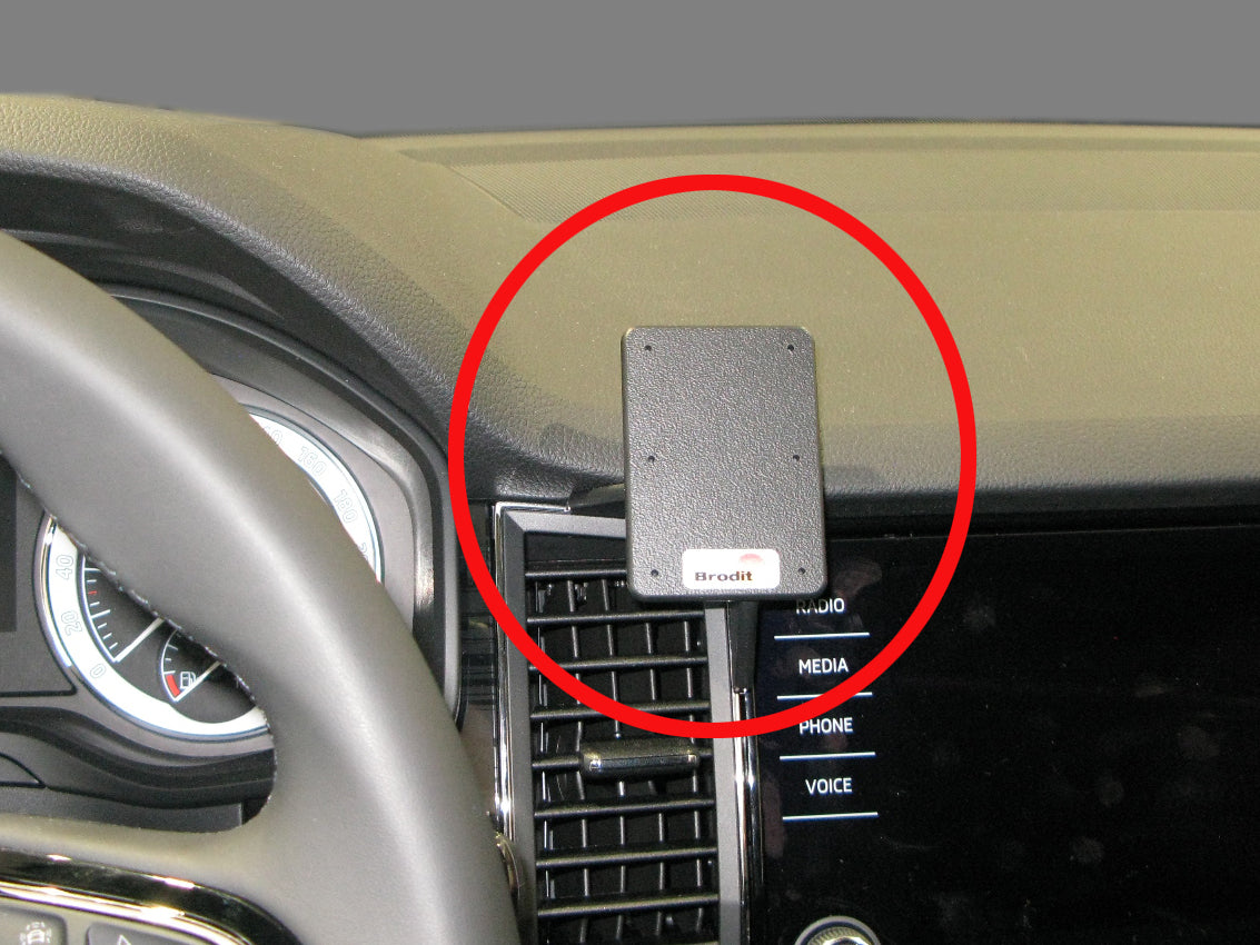 Brodit ProClip 855292 voor Skoda Kodiaq 2017-2023 - productfoto zwarte ABS montagebasis