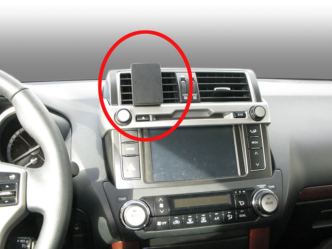 Brodit ProClip 855300 voor Toyota Prado 2015-2018, Toyota LandCruiser 150 2015-2017 en Toyota LandCruiser 2015-2018 - productfoto zwarte ABS montagebasis