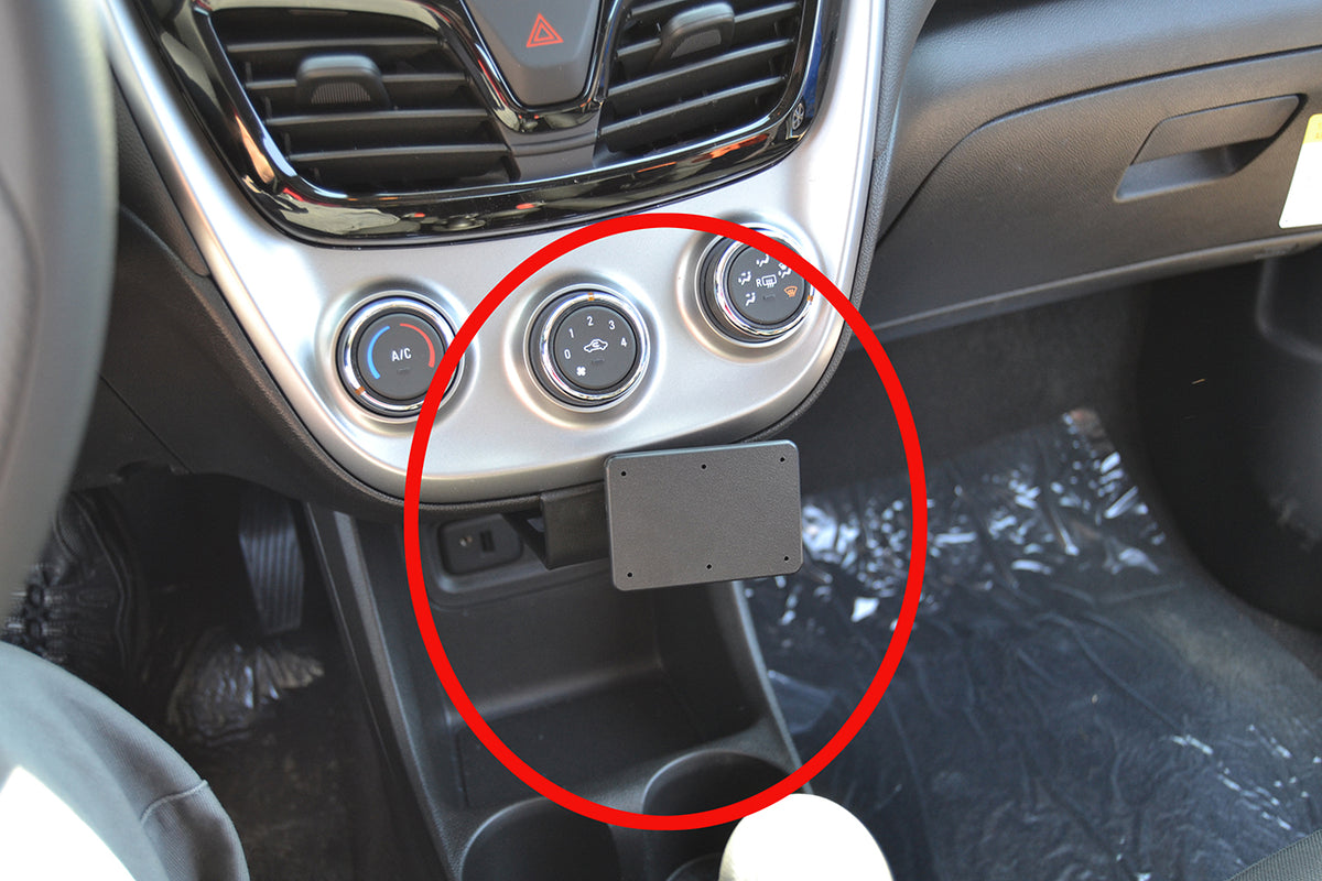 Brodit ProClip 855319 voor Chevrolet Spark 2016-2022 - productfoto zwarte ABS montagebasis