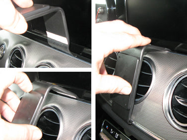 Brodit ProClip 855397 voor Mercedes Benz E-Class, Stationwagon 2018-2023, Mercedes Benz E-Class, Sedan 2018-2023 e.a. - montagepositie op dashboard