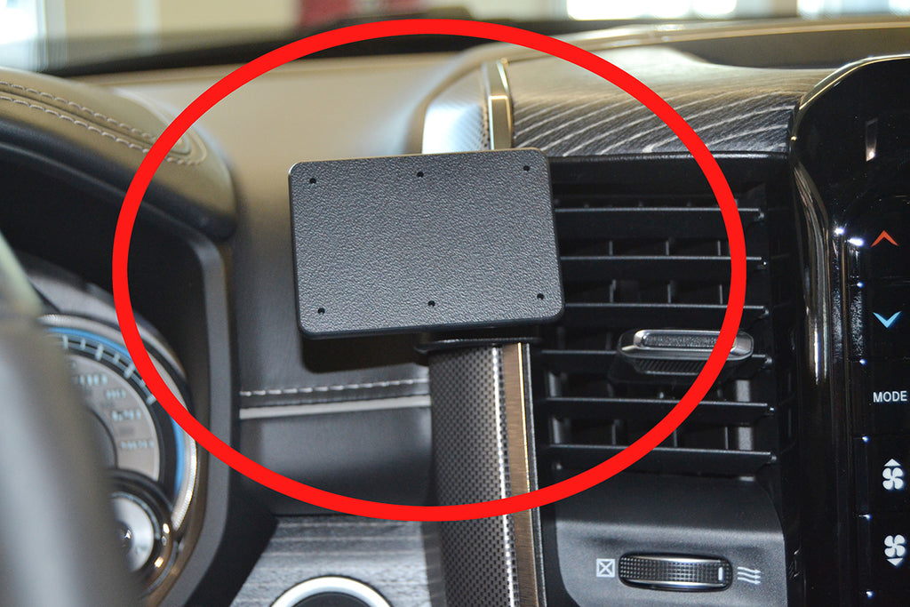 Brodit ProClip 855417 voor Dodge Ram Pick Up 1500 2019-2026 en Ram Pick Up 1500 2019-2026 - productfoto zwarte ABS montagebasis