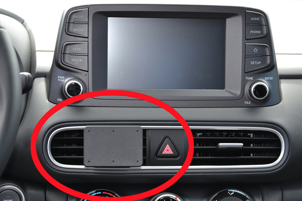 Brodit ProClip 855418 voor Hyundai Kona 2018-2023 - productfoto zwarte ABS montagebasis
