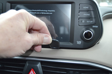 Brodit ProClip 855468 voor Hyundai Santa Fe 2019-2021 - montagepositie op dashboard