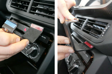Brodit ProClip 855509 voor Volkswagen T-Cross 2019-2025 - montagepositie op dashboard