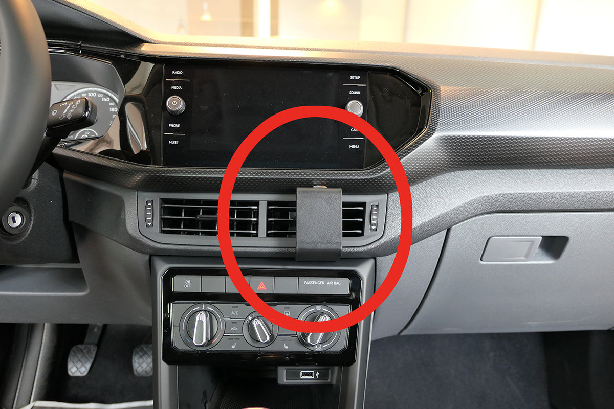Brodit ProClip 855509 voor Volkswagen T-Cross 2019-2025 - productfoto zwarte ABS montagebasis