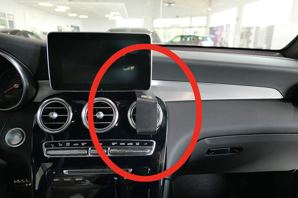 Brodit ProClip 855535 voor Mercedes Benz GLC-Class 2016-2019 - productfoto zwarte ABS montagebasis