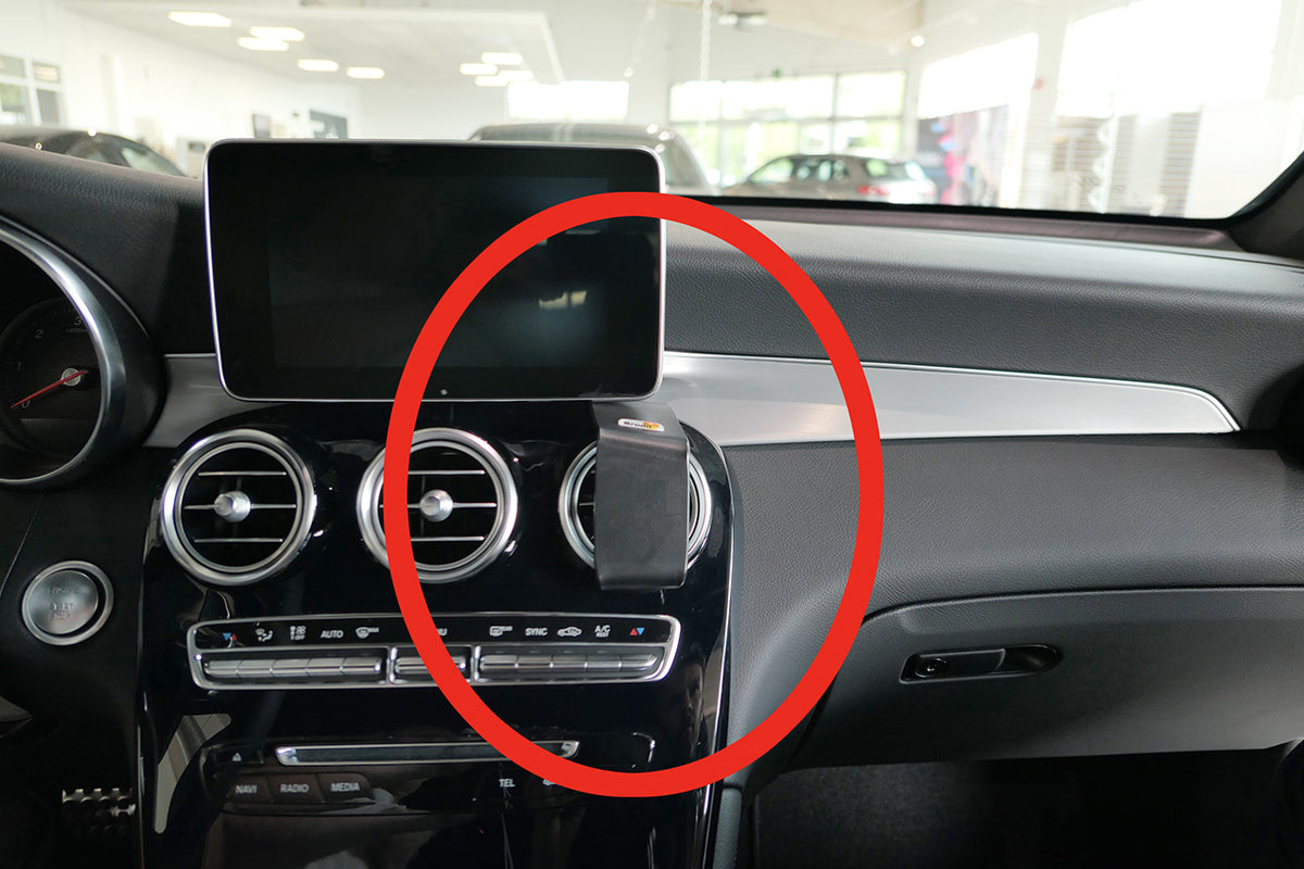 Brodit ProClip 855535 voor Mercedes Benz GLC-Class 2016-2019 - productfoto zwarte ABS montagebasis