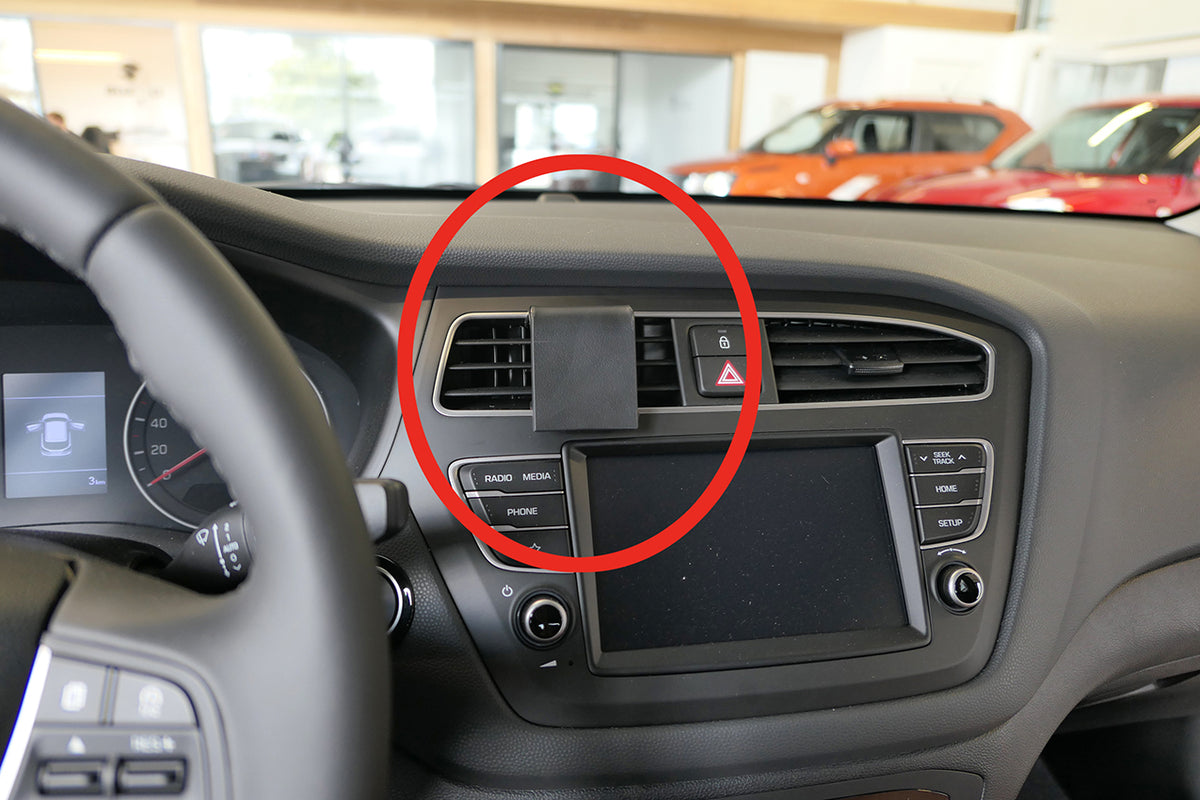 Brodit ProClip 855551 voor Hyundai i20 2019-2020 - productfoto zwarte ABS montagebasis