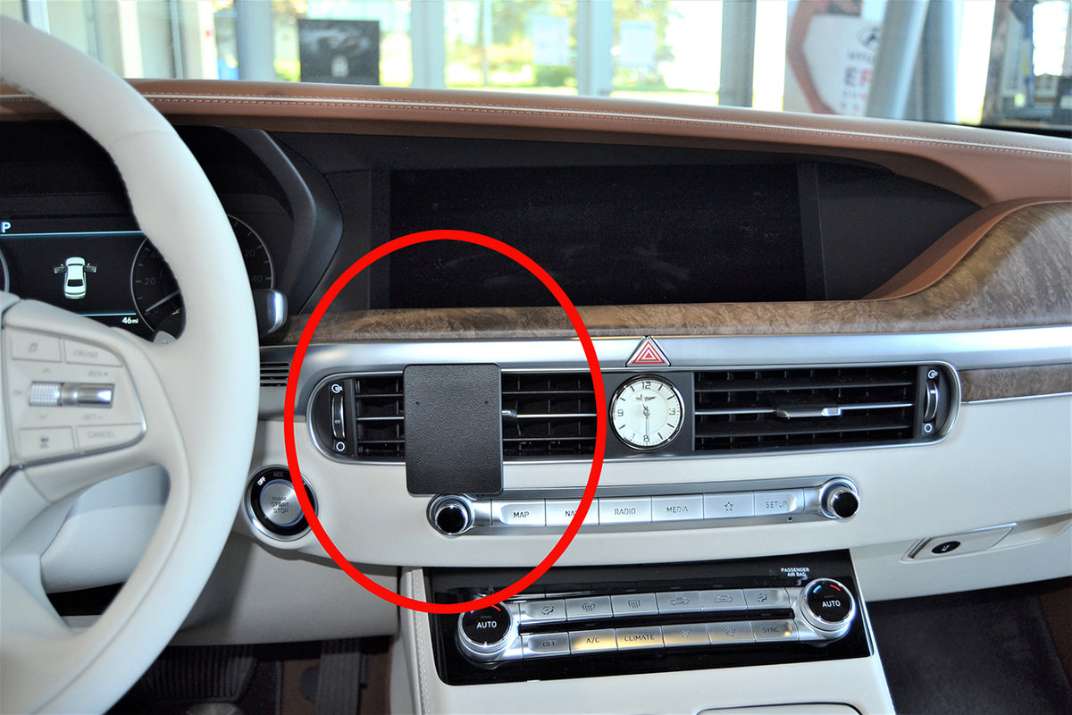 Brodit ProClip 855570 voor Genesis G90 2019-2022 - productfoto zwarte ABS montagebasis