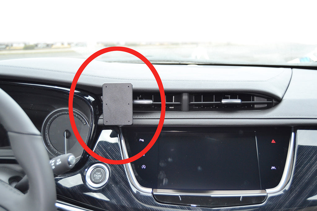 Brodit ProClip 855573 voor Cadillac XT6 2020-2025 en Cadillac XT5 2017-2025 - productfoto zwarte ABS montagebasis