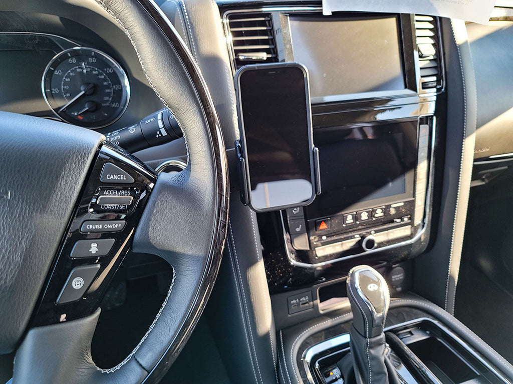 Brodit ProClip 855639 voor Infiniti QX80 2020-2023 - productfoto zwarte ABS montagebasis