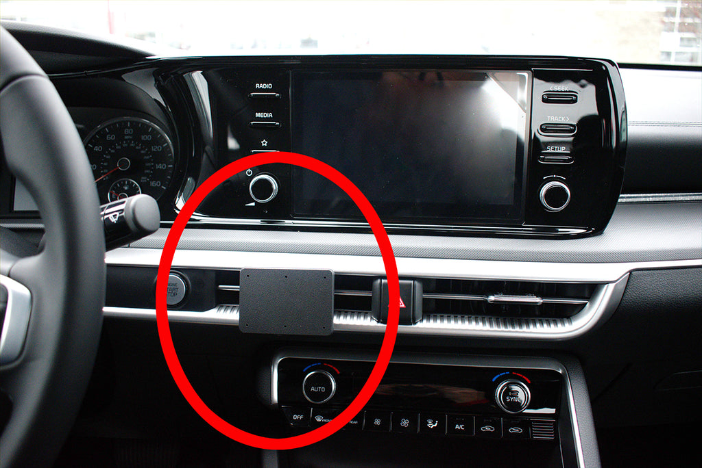 Brodit ProClip 855647 voor Kia K5 2021-2024 - productfoto zwarte ABS montagebasis