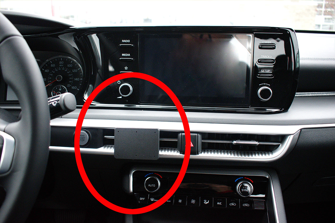 Brodit ProClip 855647 voor Kia K5 2021-2024 - productfoto zwarte ABS montagebasis