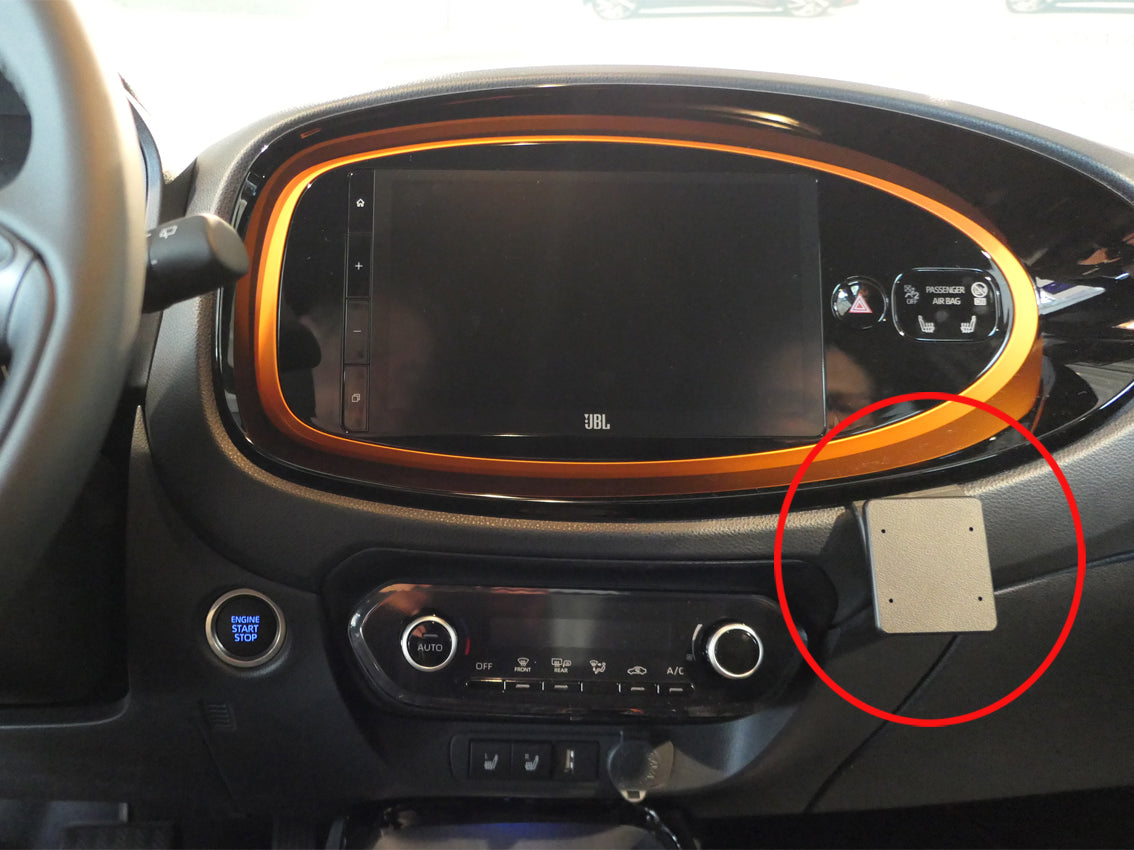 Brodit ProClip 855817 voor Toyota AYGO X 2023-2026 - productfoto zwarte ABS montagebasis
