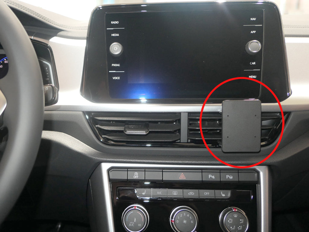 Brodit ProClip 855847 voor Volkswagen T-Roc 2023-2025 - productfoto zwarte ABS montagebasis
