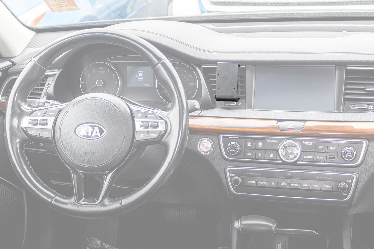 Brodit ProClip 856007 voor Kia Cadenza 2017-2020 - productfoto zwarte ABS montagebasis