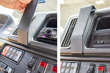 Brodit ProClip 856016 voor Freightliner M2 Business Class 2023-2026, Freightliner M2 112 2023-2026 e.a. - detail van dashboardmontage