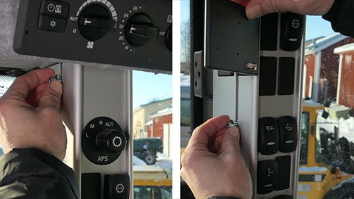 Brodit ProClip 856020 voor Volvo L60 H 2014-2026 - montagepositie op dashboard