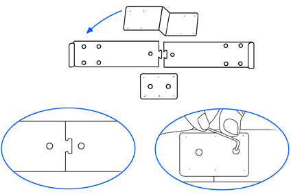 Brodit ProClip 856037 voor Tesla Model Y 2020-2025 en Tesla Model 3 2018-2024 - montagepositie op dashboard