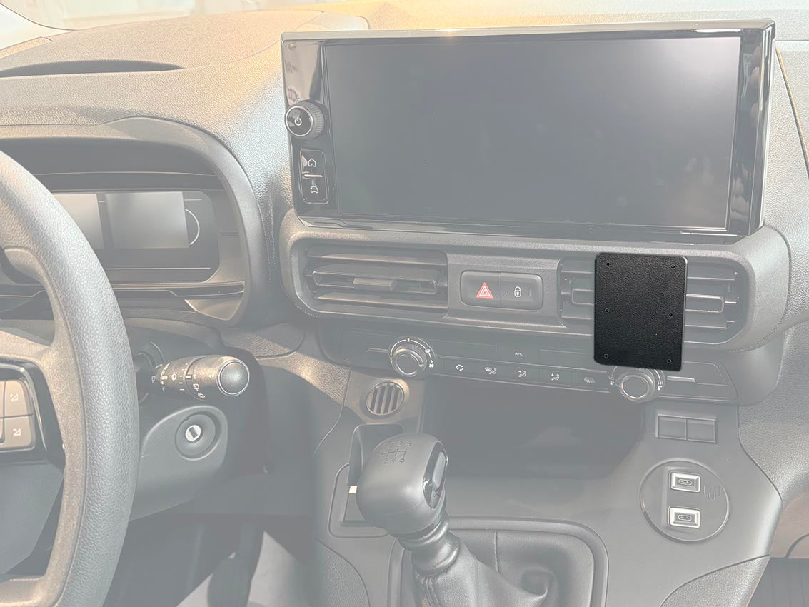 Brodit ProClip 856122 voor Citroen E-Berlingo 2025-2026, Citroen Berlingo III 2025-2026 e.a. - productfoto zwarte ABS montagebasis