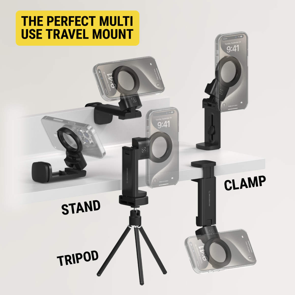 Scosche MagicMount Travel compacte opvouwbare telefoonhouder