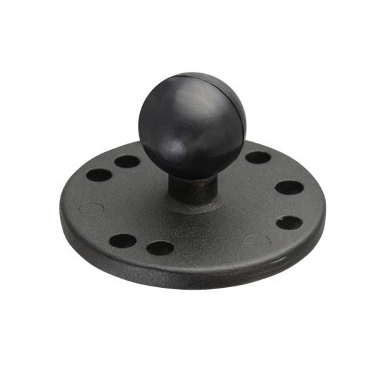 Arkon 1-inch rubberen kogel met ronde metalen voet en AMPS-gaten