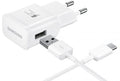 Samsung EP-TA20EWECGWW USB-A + USB-C 1.2m wit (QC) 230V-lader