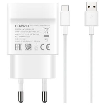 Huawei HW-050450E00 5A USB-A + USB-C 1m wit (QC) 230V-lader
